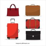 Pack bag and suitcases Free Vector